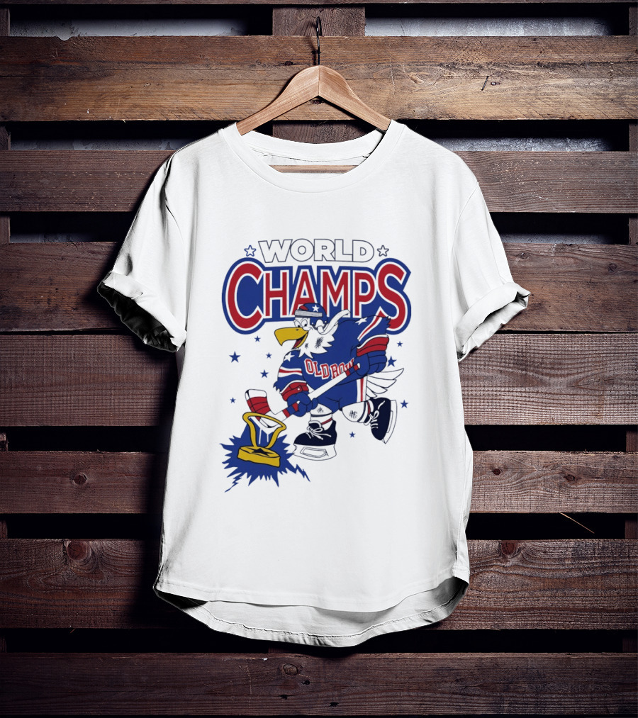 World Champs Old Boy Eagle Hockey Victory T-Shirt