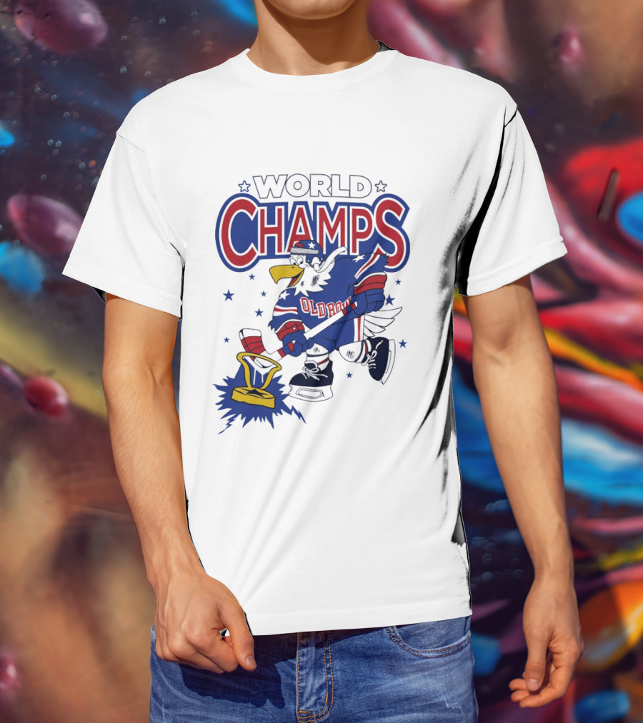 World Champs Old Boy Eagle Hockey Victory T-Shirt