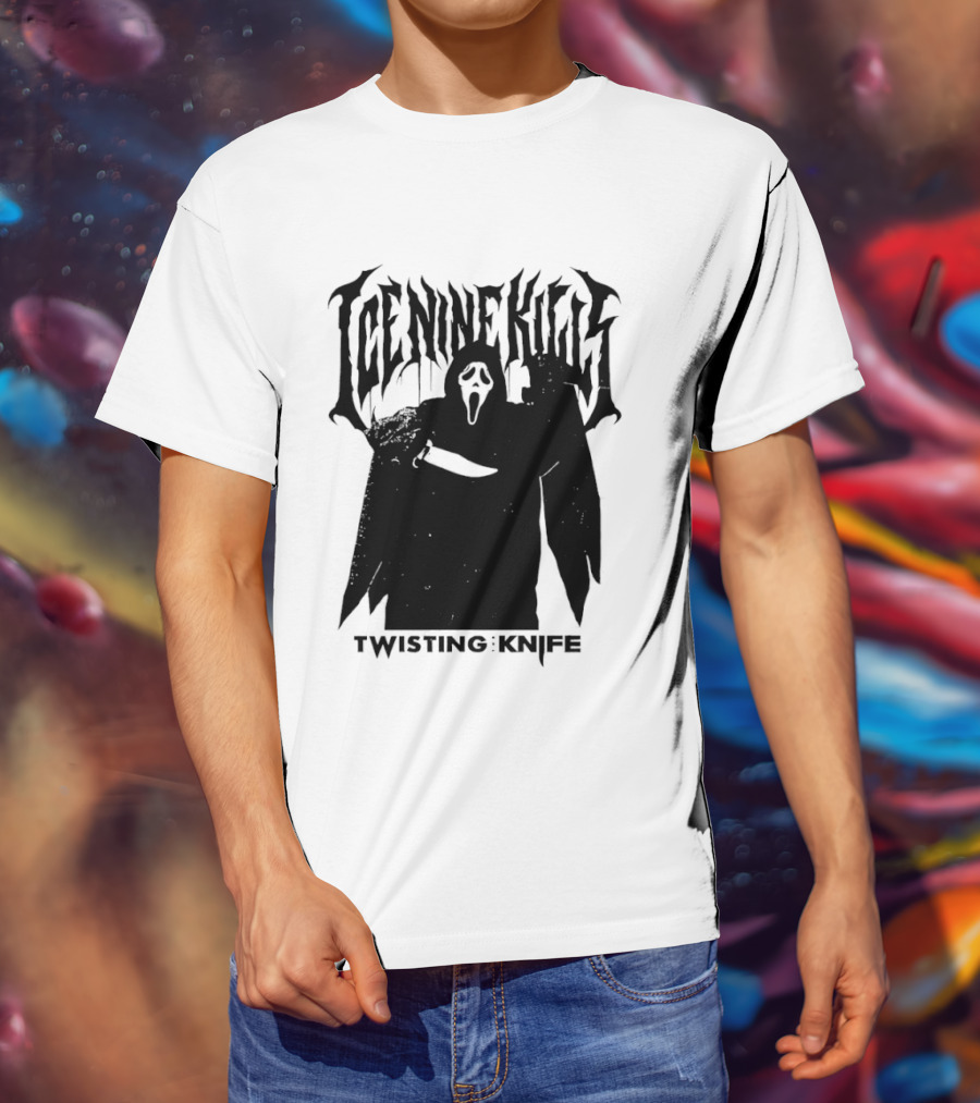 Ice Nine Kills Twisting The Knife Ghost Face Scream 7 Collaboration T-Shirt