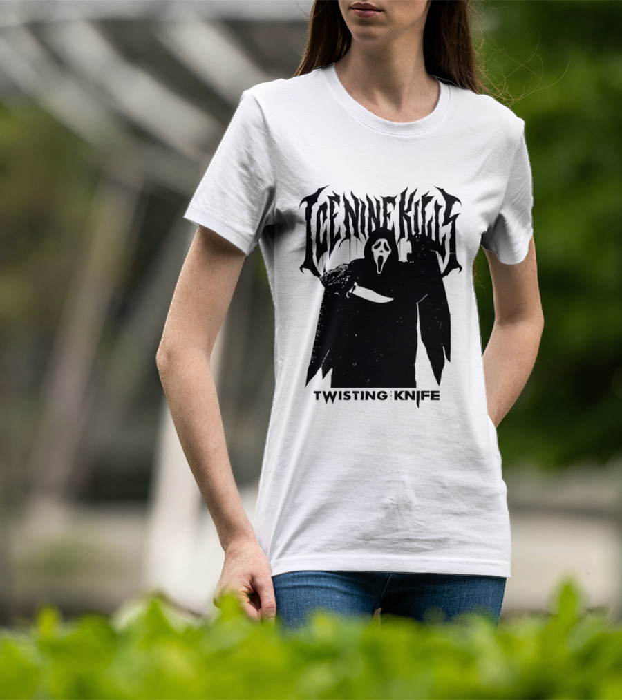 Ice Nine Kills Twisting The Knife Ghost Face Scream 7 Collaboration T-Shirt