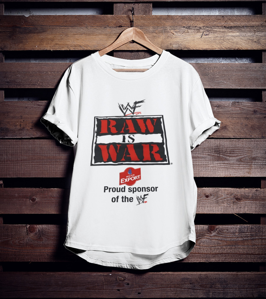 WWF Raw Is War Proud Sponsor With WWF T-Shirt