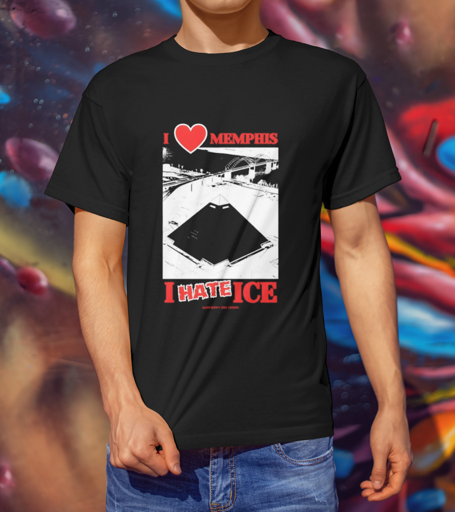 I Love Memphis I Hate Ice Slowdown Dry Goods Pyramid T-Shirt