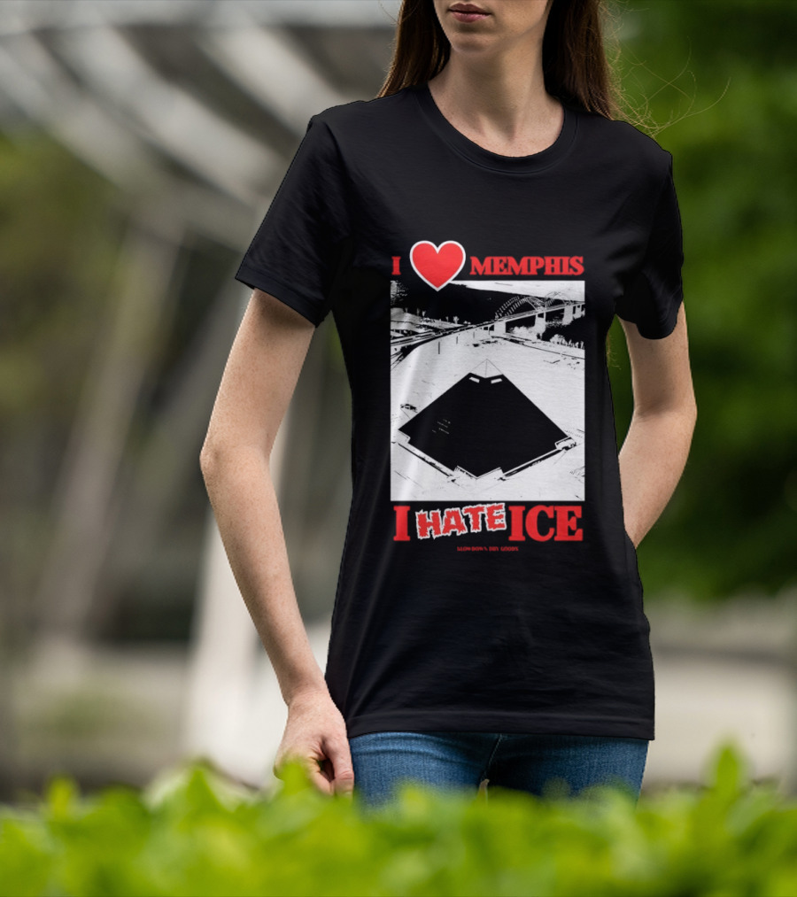 I Love Memphis I Hate Ice Slowdown Dry Goods Pyramid T-Shirt