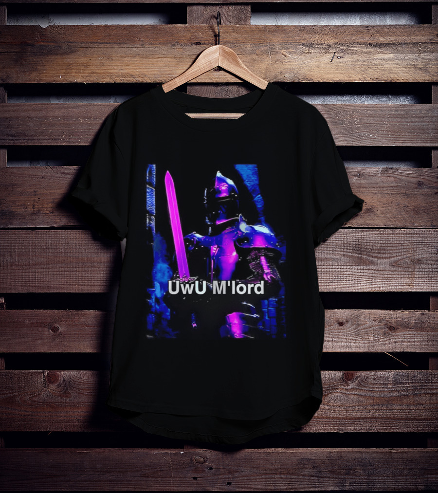 UwU M'lord Knight With Pink Sword And Armor Fantasy T-Shirt