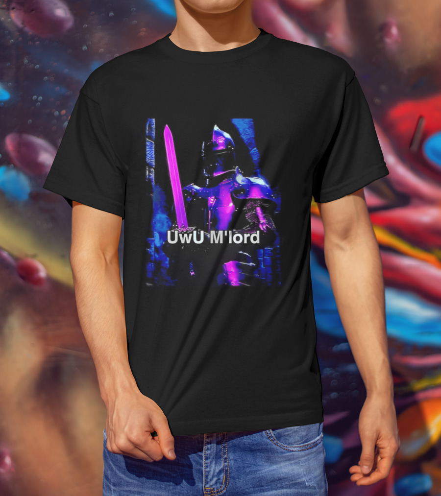 UwU M'lord Knight With Pink Sword And Armor Fantasy T-Shirt