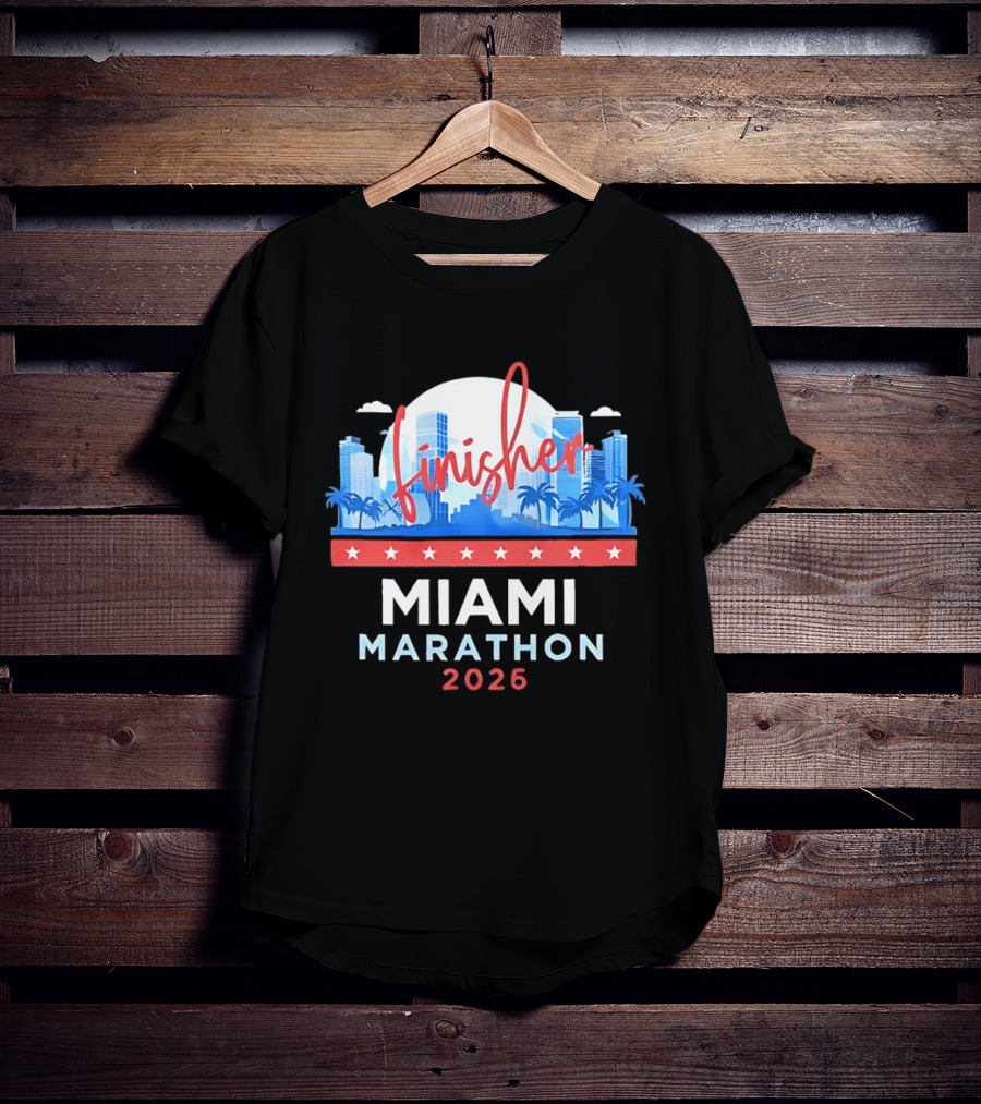 Finisher Miami Marathon 2026 City Skyline Florida T-Shirt