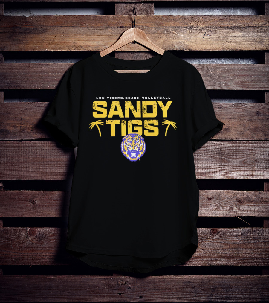 LSU Tigers Beach Volleyball Sandy Tigs T-Shirt
