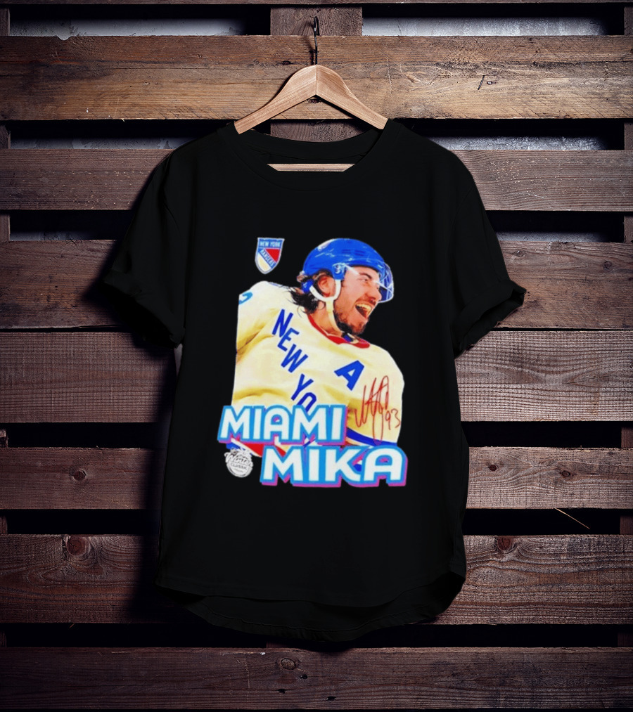 New York Rangers Mika Zibanejad Miami Mika 93 T-Shirt