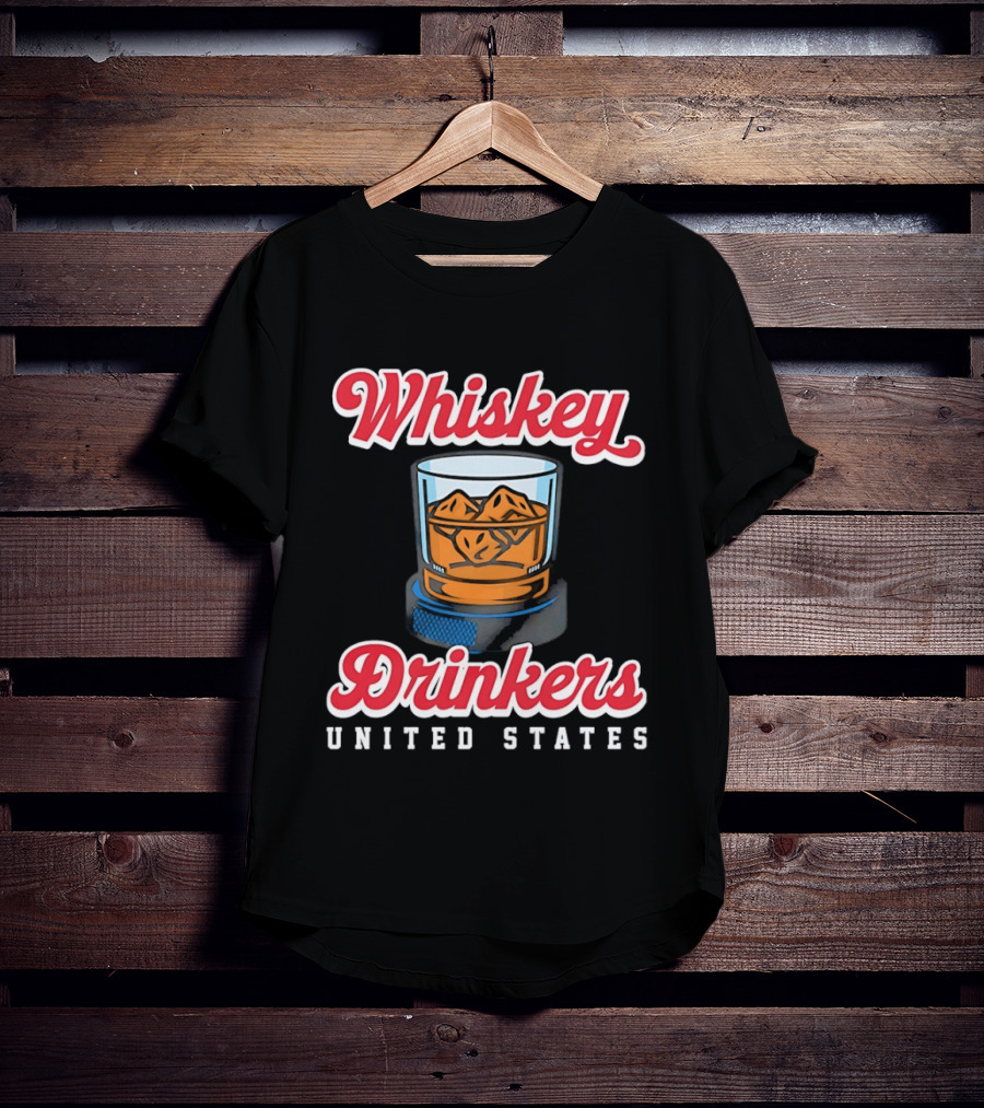 Whiskey Drinkers Ice Hockey United States Proud Fan Gear T-Shirt