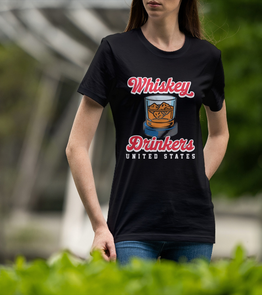 Whiskey Drinkers Ice Hockey United States Proud Fan Gear T-Shirt