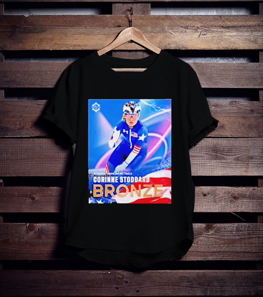 Womens 1500m Short Track Corinne Stoddard Bronze Milan Cortina 2026 T-Shirt