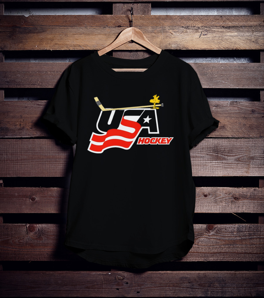 Woodstock USA Hockey With Hockey Stick T-Shirt