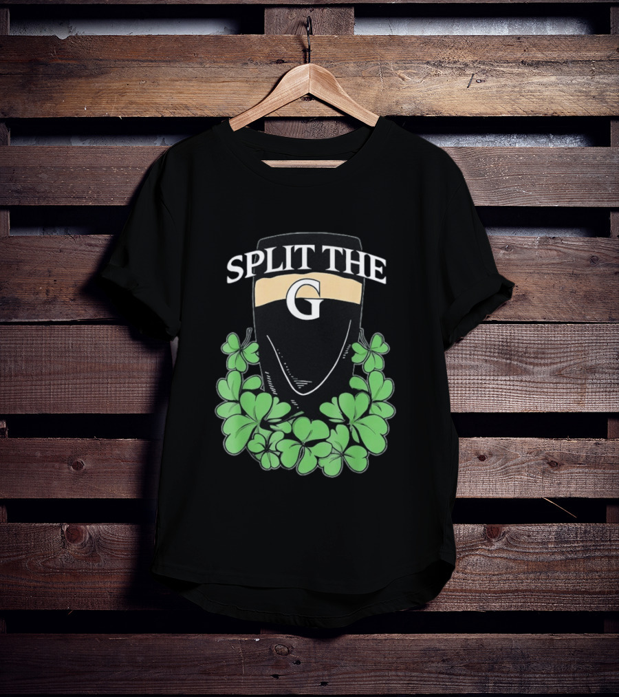 Split The G Shamrock Clover St. Patrick's Day Pint T-Shirt