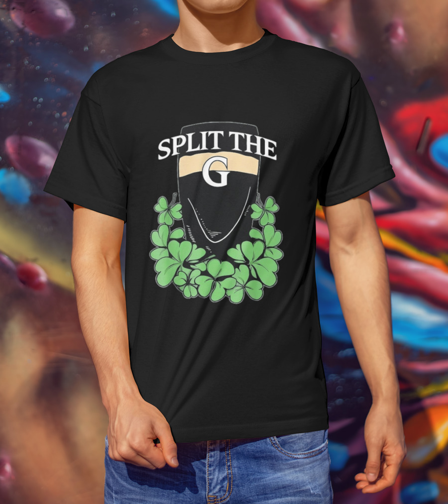 Split The G Shamrock Clover St. Patrick's Day Pint T-Shirt