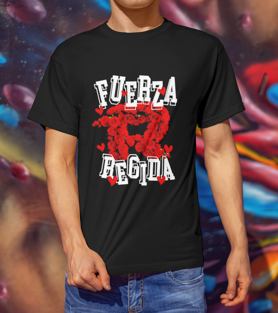 Fuerza Regida Red Rose Hearts T-Shirt