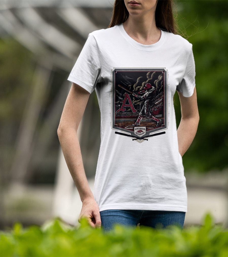 Arkansas Razorbacks The Thunder Baseball Stadium Scene T-Shirt