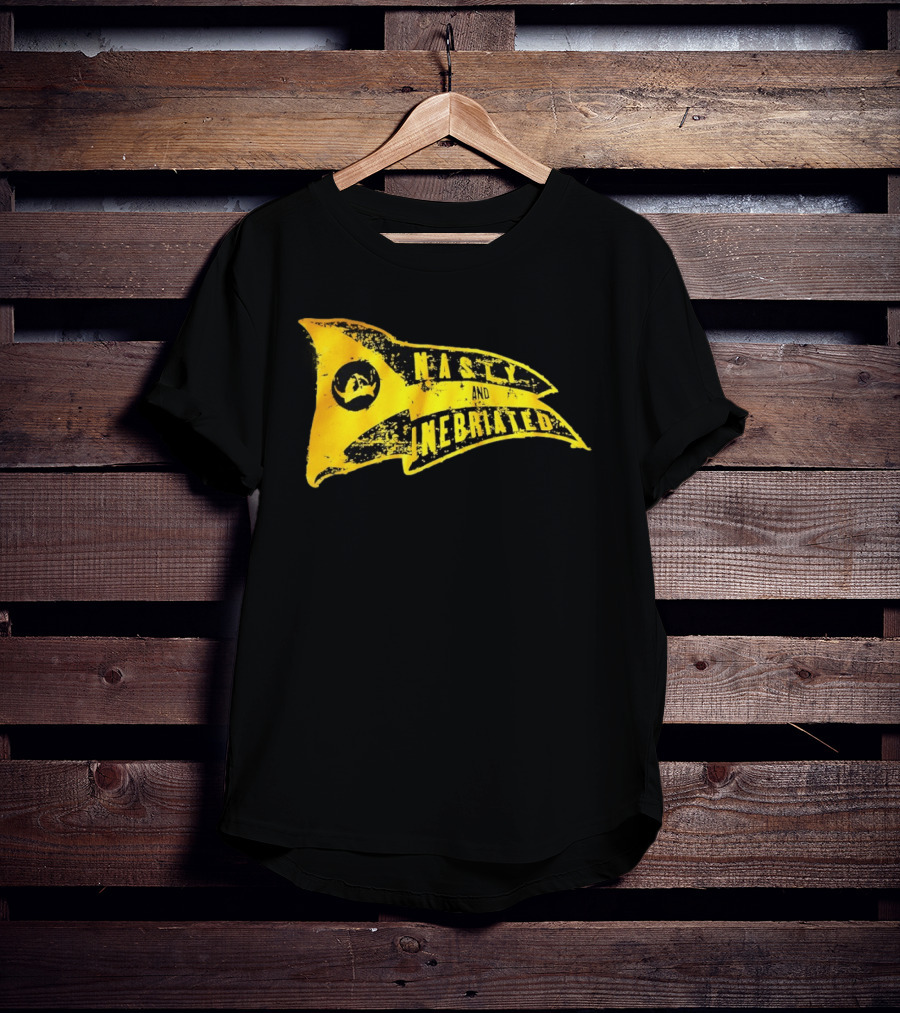 Nasty And Inebriated Pirate Flag Banner T-Shirt
