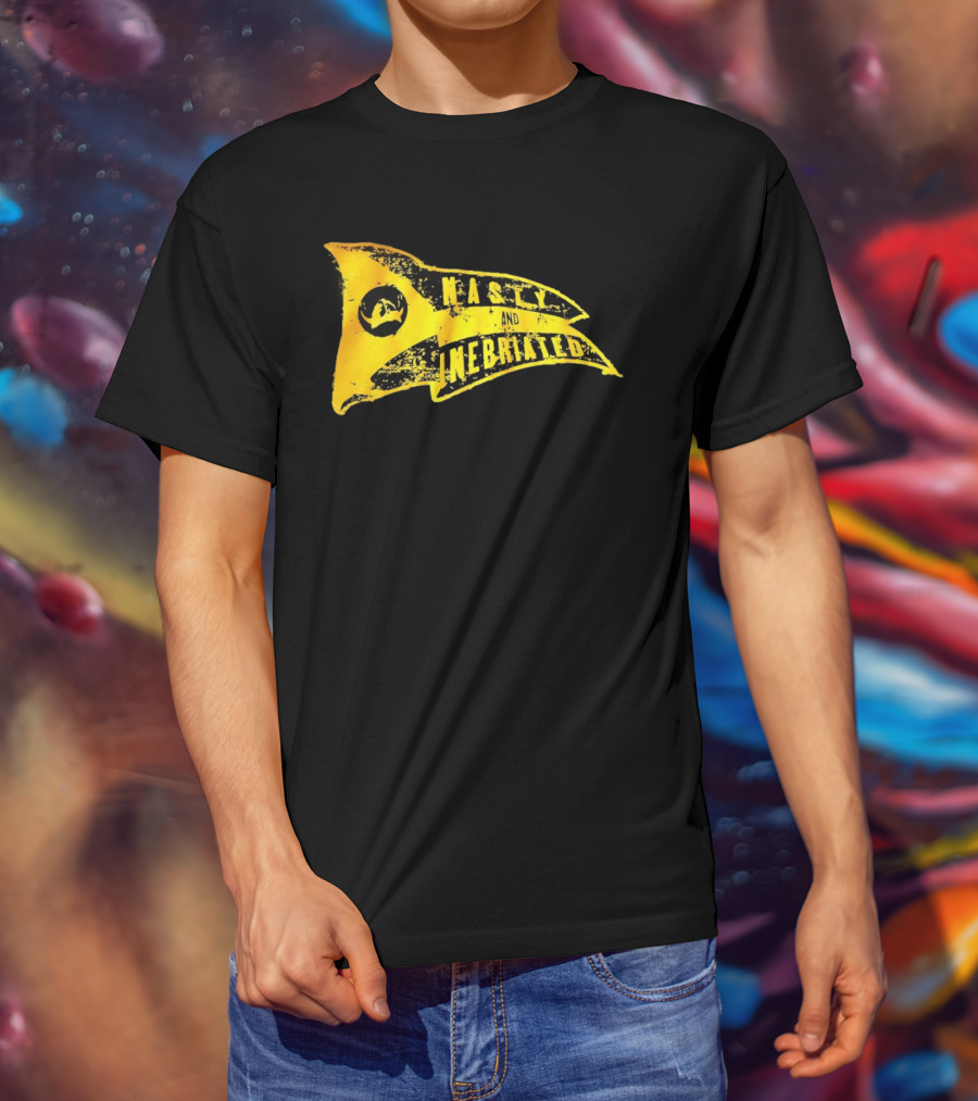 Nasty And Inebriated Pirate Flag Banner T-Shirt