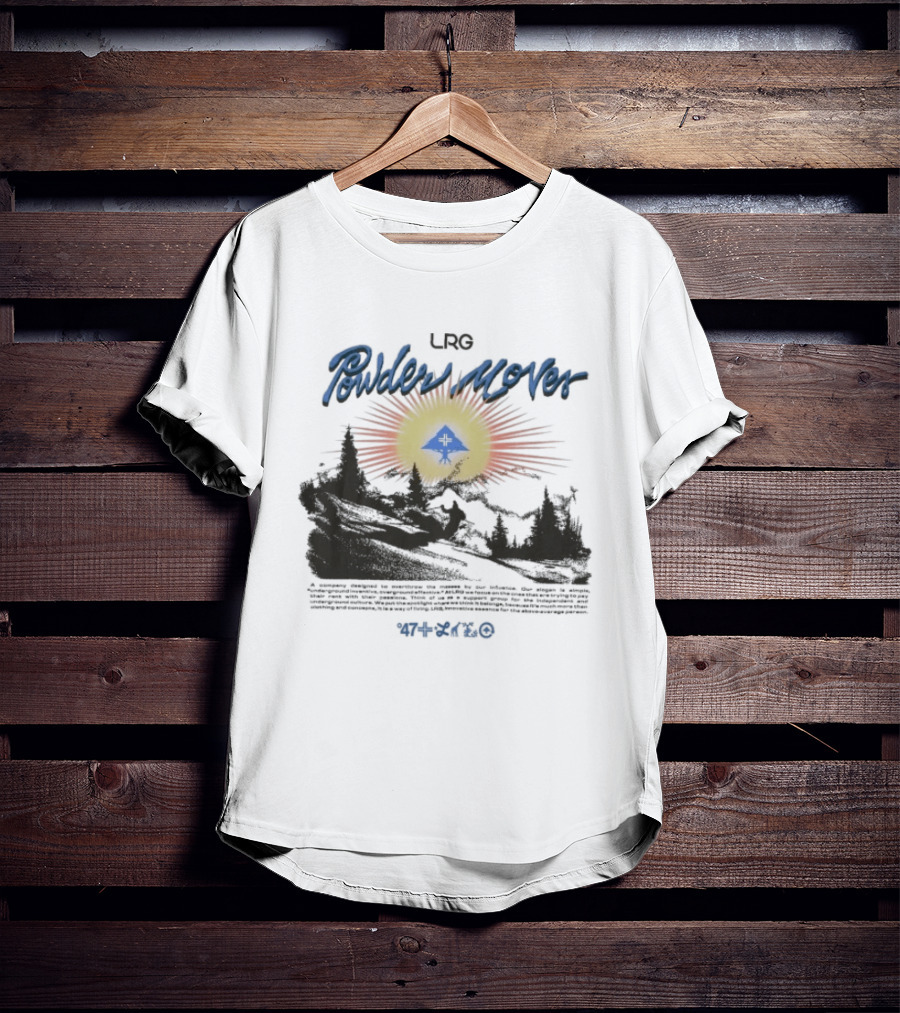 LRG Powder Mover Winter Adventure Scene With Sunrise And Trees T-Shirt