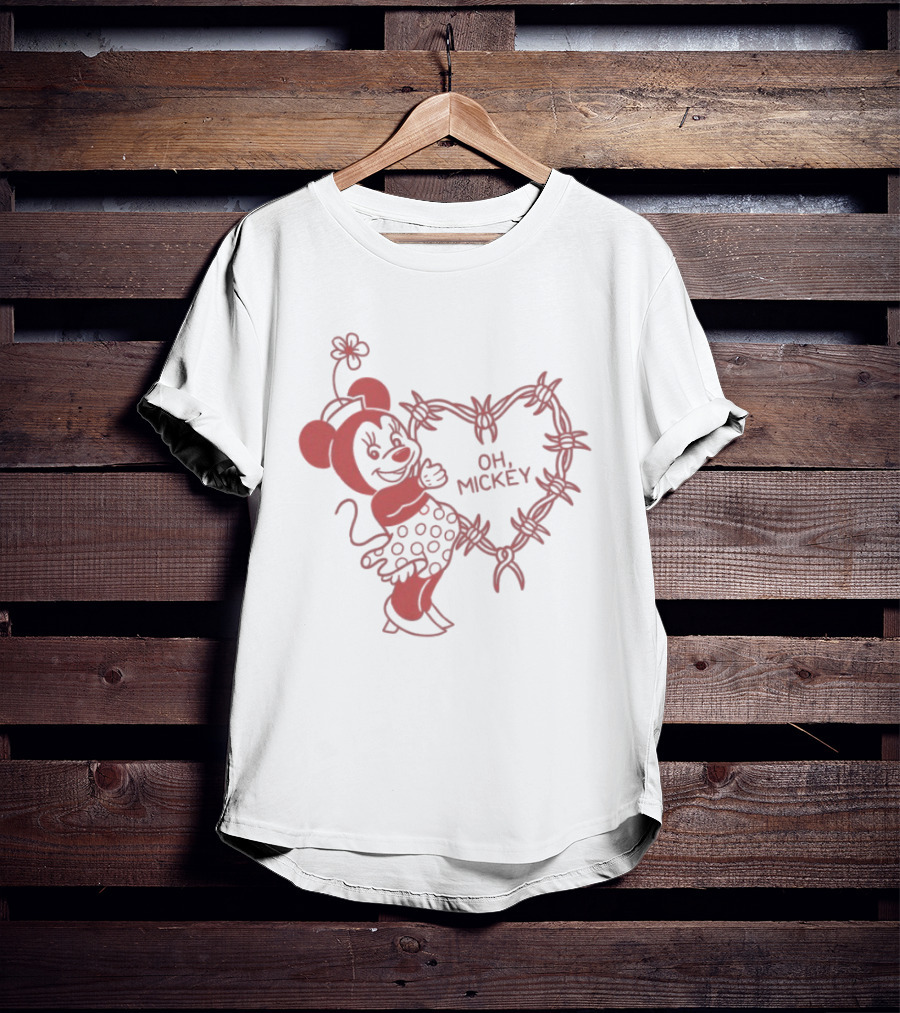 Oh Mickey Tattoo Barbed Wire Heart Friday The 13th T-Shirt