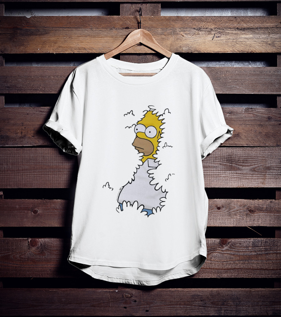 The Simpsons Homer Disappearing Into Bushes Meme T-Shirt