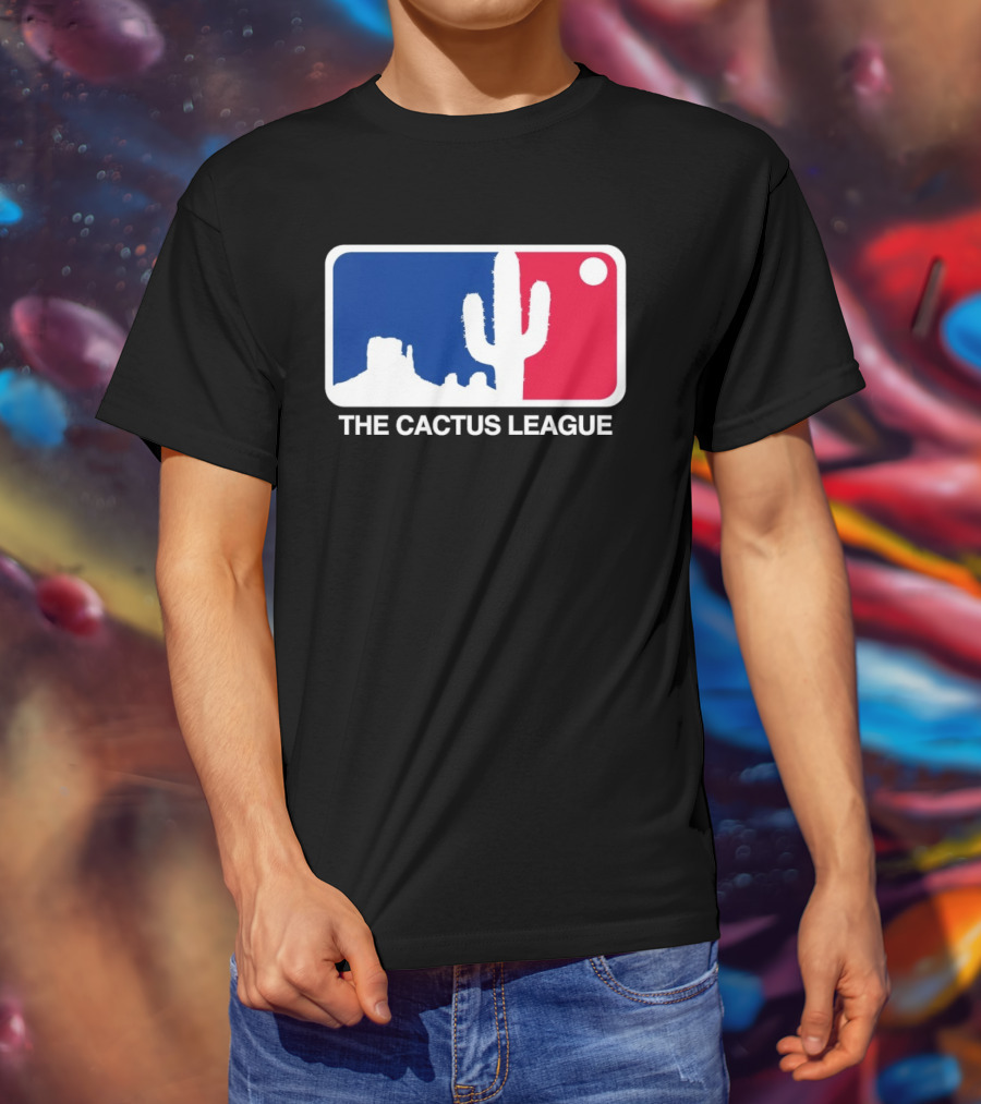 The Cactus League Baseball Logo Desert Cactus And Mesa Sun T-Shirt