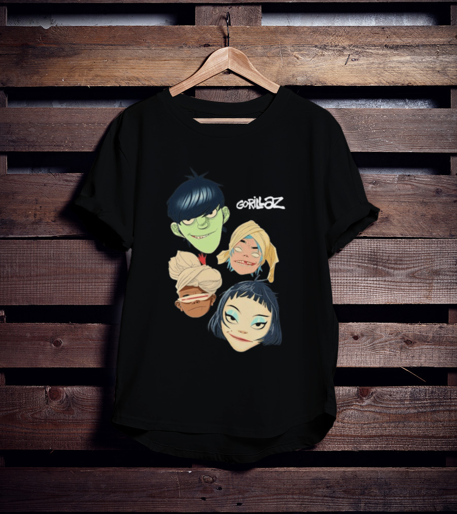 Gorillaz Band Characters The Mountain Heads T-Shirt
