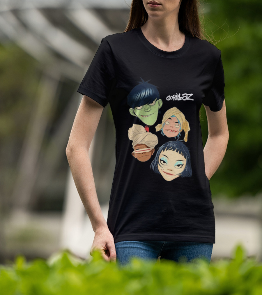 Gorillaz Band Characters The Mountain Heads T-Shirt