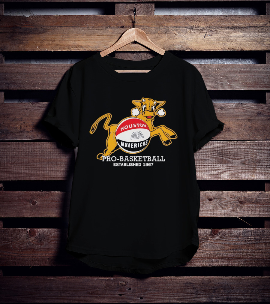Houston Mavericks ABA Pro Basketball Established 1967 T-Shirt