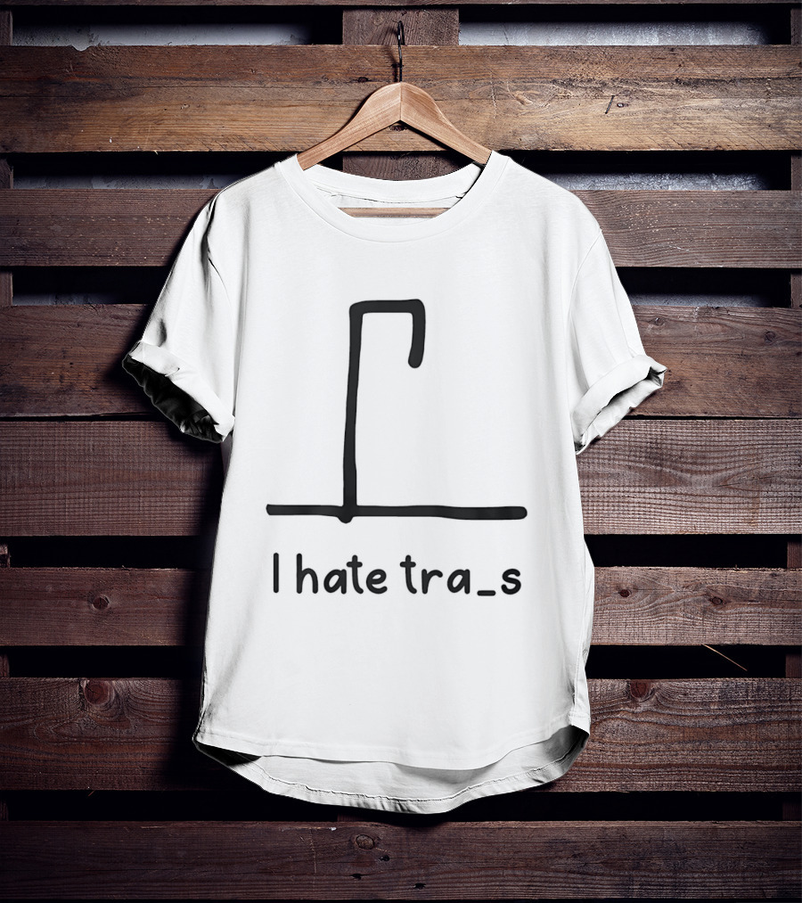 I Hate Trains Puzzle Hangman Game T-Shirt