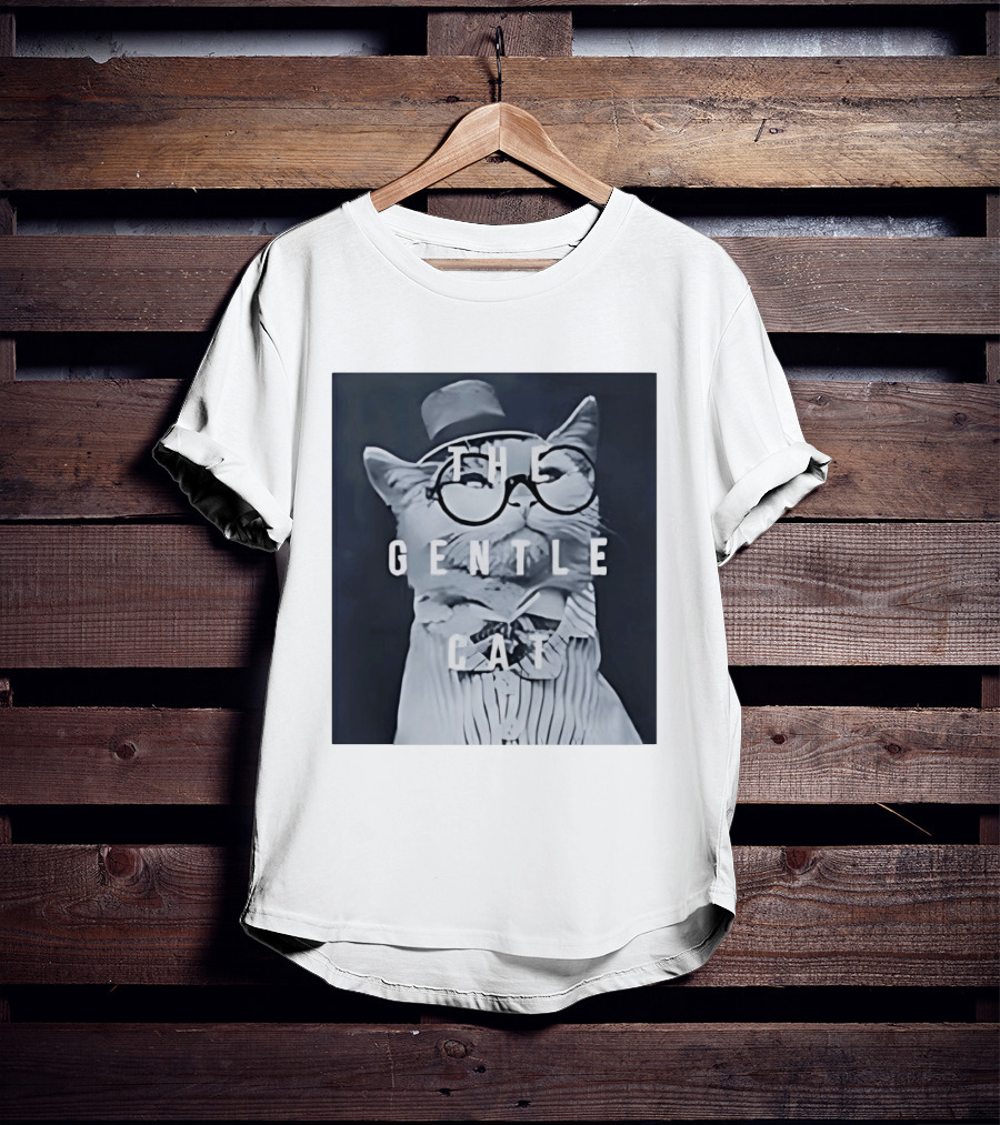 The Gentle Cat With Glasses And Top Hat T-Shirt