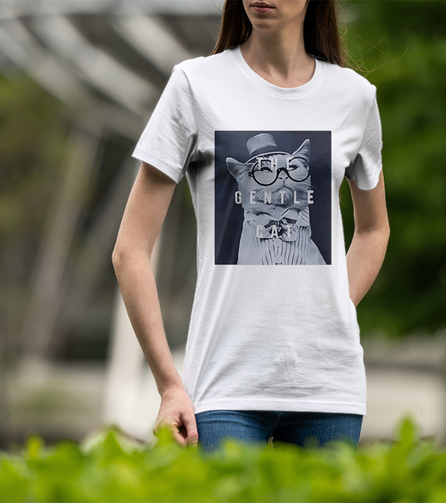 The Gentle Cat With Glasses And Top Hat T-Shirt