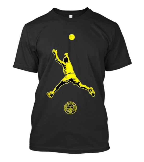 Fenerbahce Lacivert Son Saniye Basketball Spor Kulübü 1907 Sarı Lacivert Topçu T-Shirt