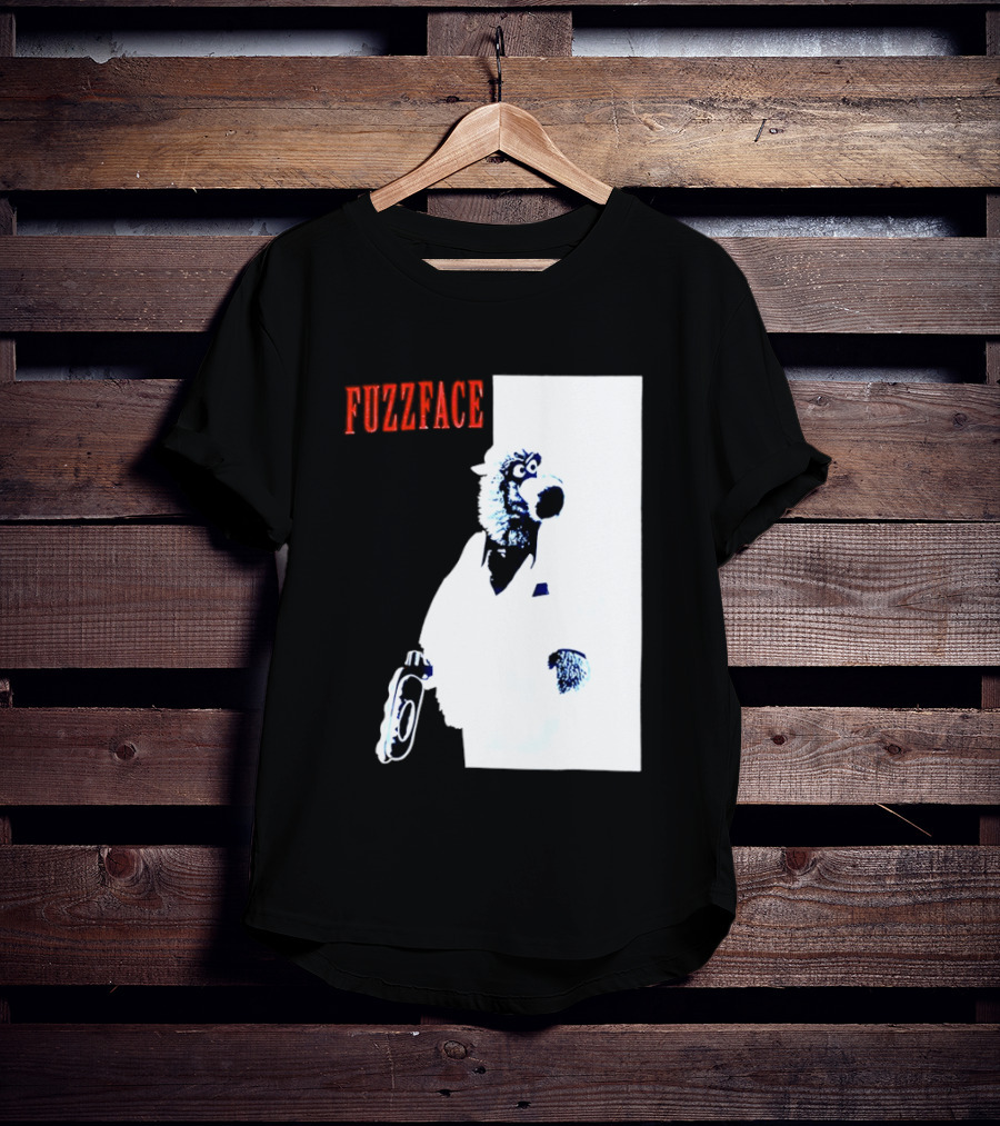 Fuzz Face Muppet Holding Hair Dryer T-Shirt