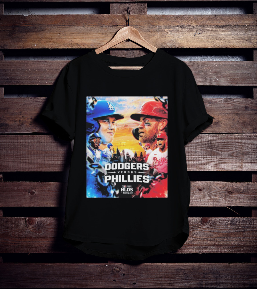 Los Angeles Dodgers Versus Philadelphia Phillies 2025 MLB NLDS Epic Showdown T-Shirt