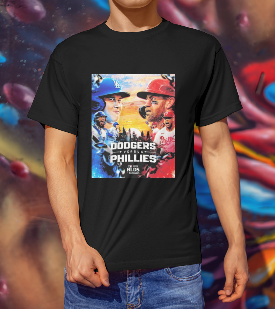 Los Angeles Dodgers Versus Philadelphia Phillies 2025 MLB NLDS Epic Showdown T-Shirt