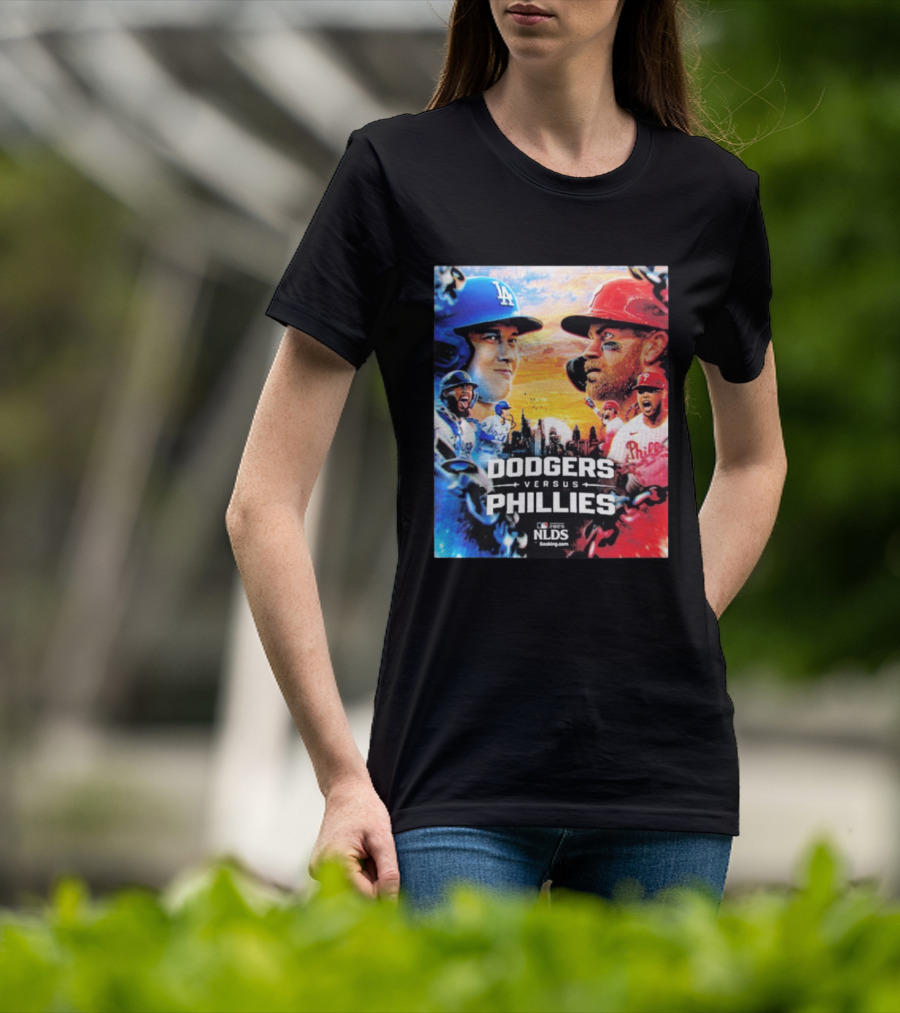 Los Angeles Dodgers Versus Philadelphia Phillies 2025 MLB NLDS Epic Showdown T-Shirt