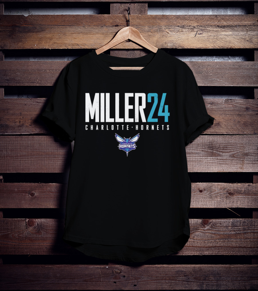 Miller 24 Charlotte Hornets Basketball T-Shirt