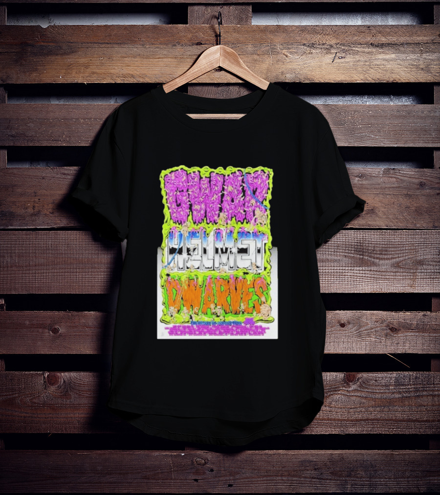 GWAR Helmet Dwarves 2025 Tour Dates And Locations T-Shirt