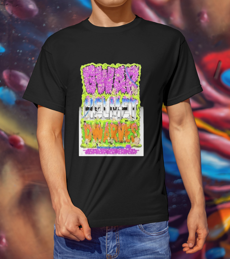 GWAR Helmet Dwarves 2025 Tour Dates And Locations T-Shirt