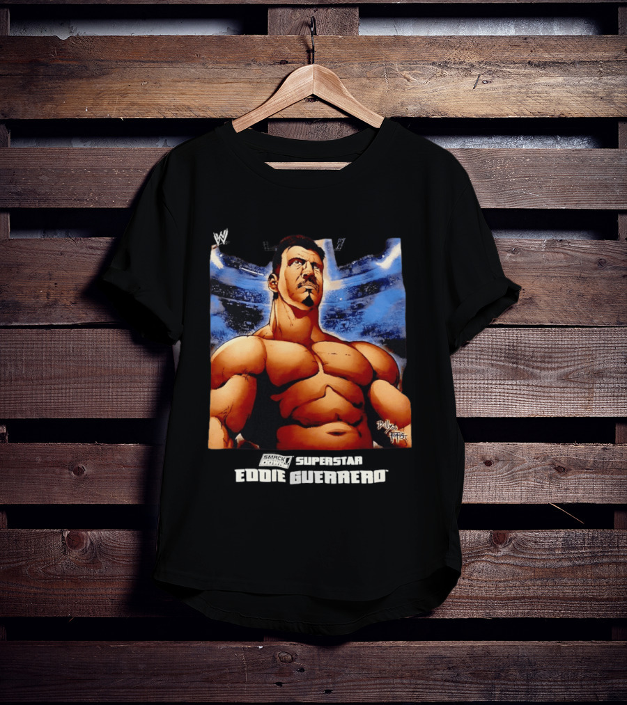 Eddie Guerrero WWE Superstar Bold Cartoon Illustration By Artist Billy Martinez T-Shirt