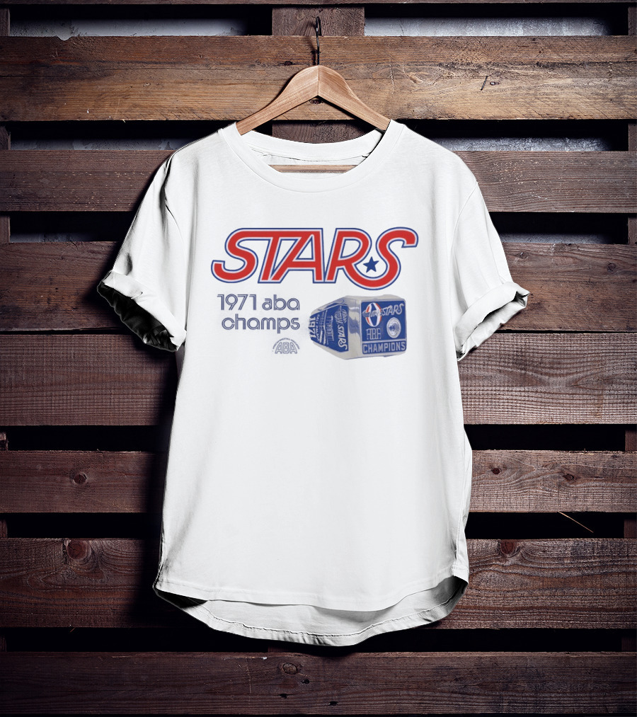 Utah Stars 1971 ABA Champions Retro Style Basketball T-Shirt