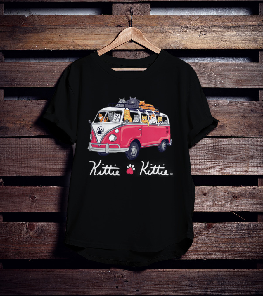 Rescue Bus Kittie Kittie Cat Van Adventure T-Shirt