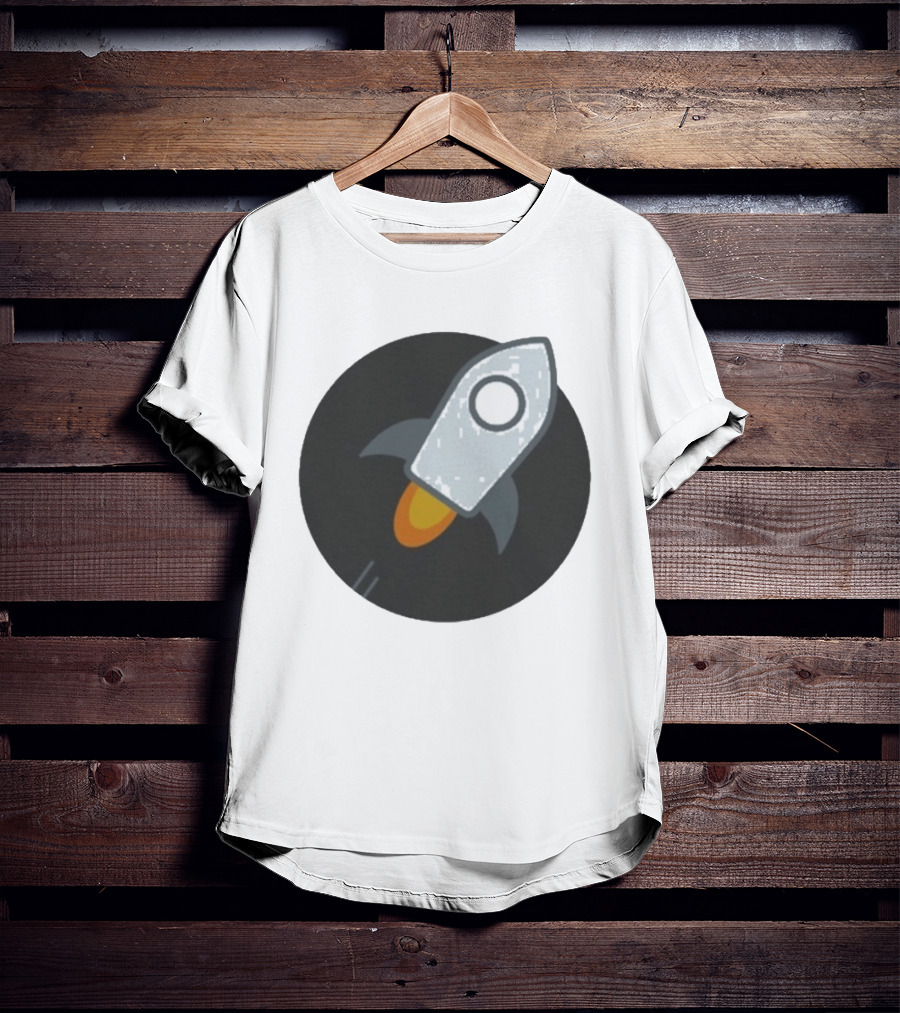 Stellar Rocket Cryptocurrency Digital Spacecraft T-Shirt