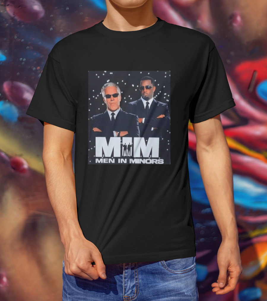 MiM Men In Minors Suit Sunglasses Stars T-Shirt