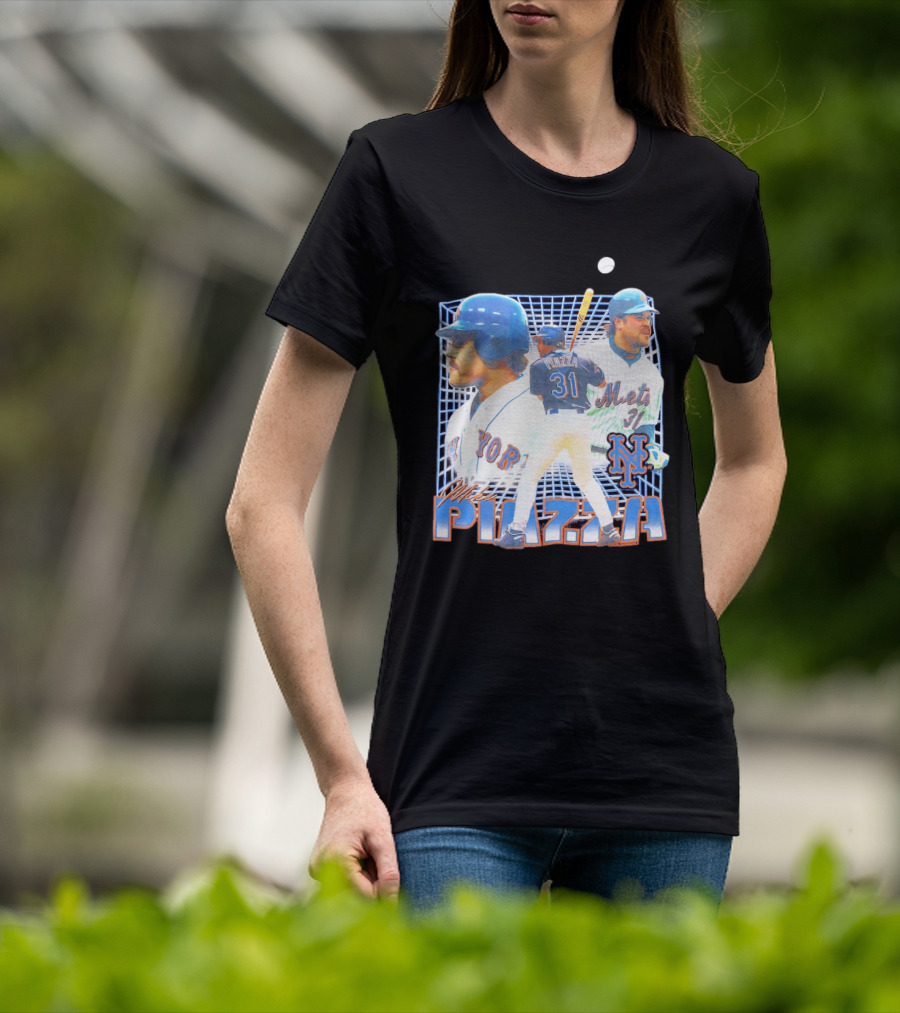 Mike Piazza New York Mets Black Legendary Piazza 31 Mets 31 T-Shirt
