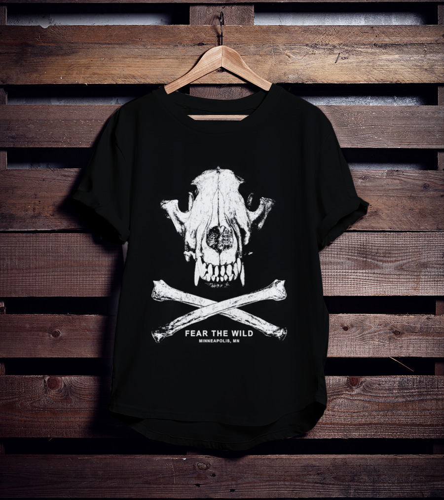 Fear The Wild Skull And Crossbones Minneapolis MN T-Shirt