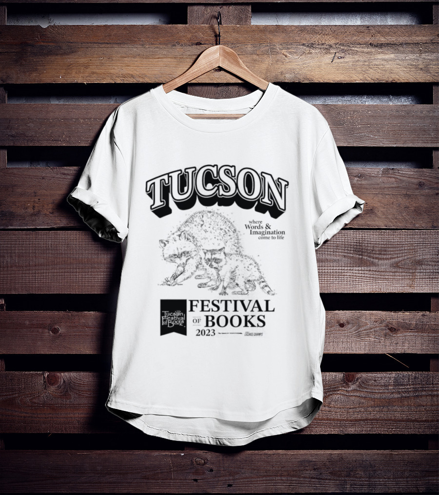 Tucson Festival Of Books Raccoon Viva Arizona T-Shirt
