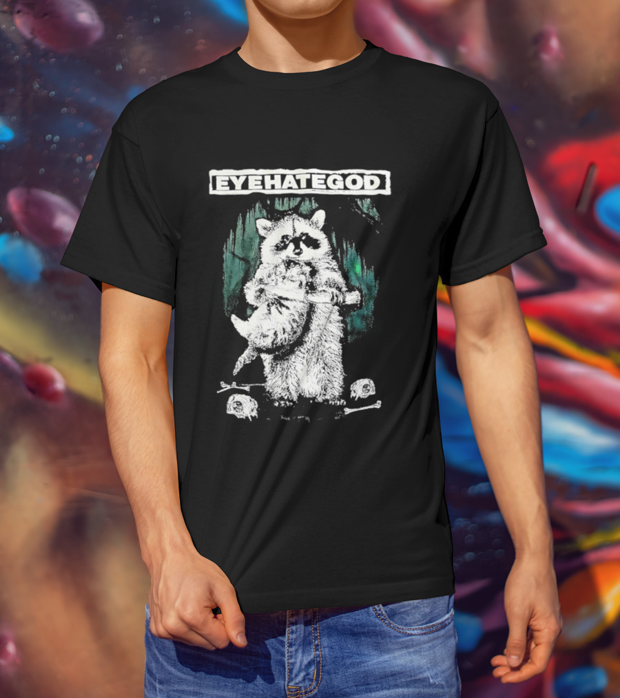 Raccoon Eyehategod Band Merchandise T-Shirt
