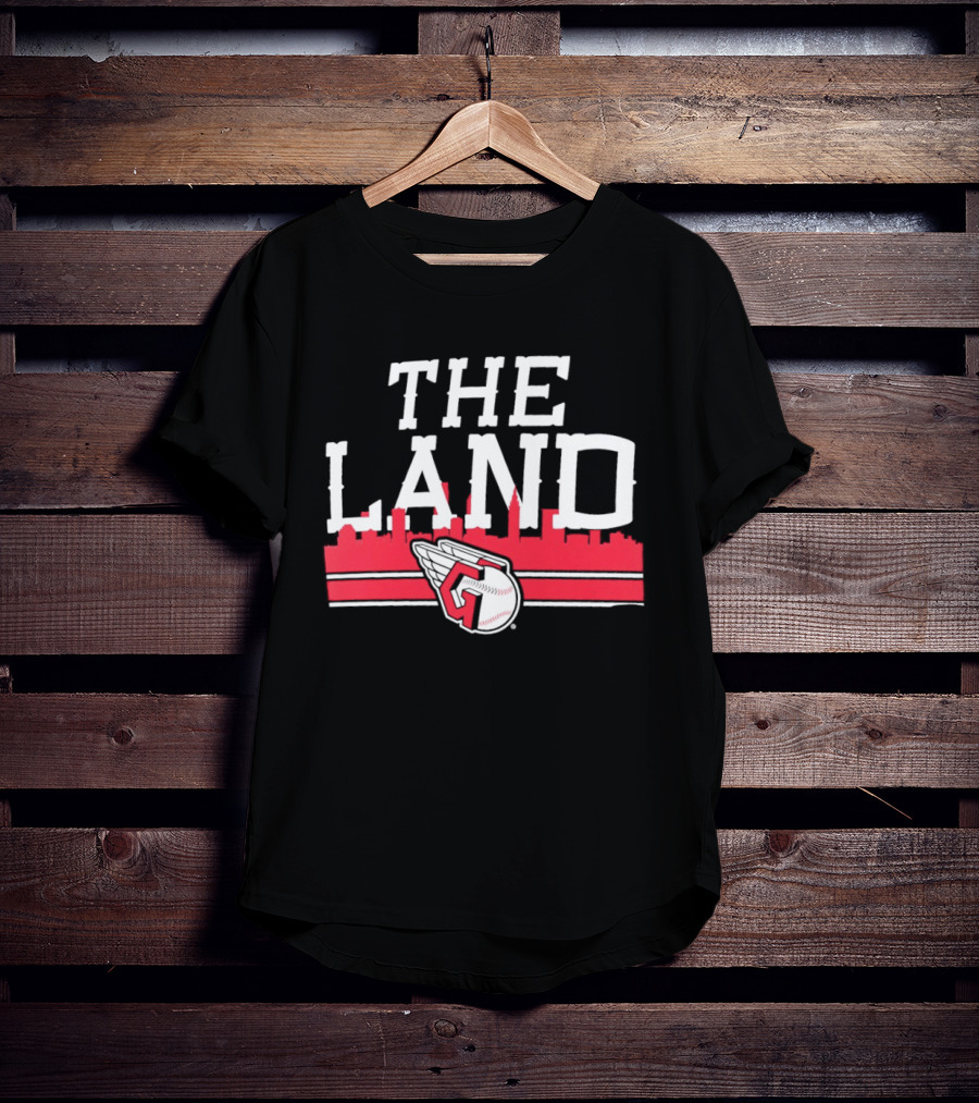 The Land Cleveland Guardians Baseball Skyline T-Shirt